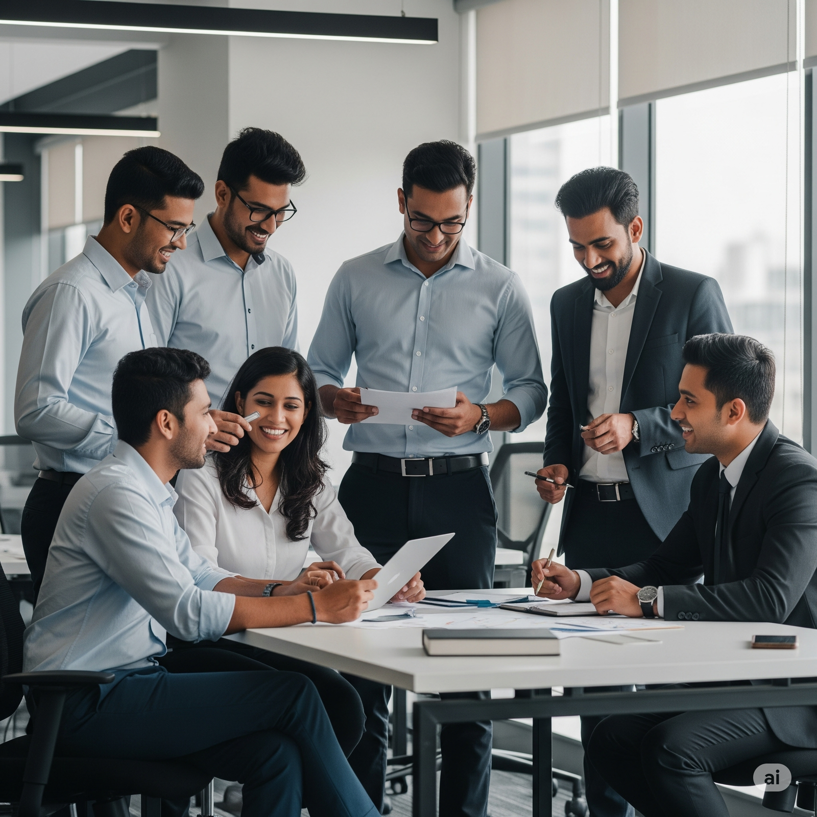 AI Generated Image of office staff